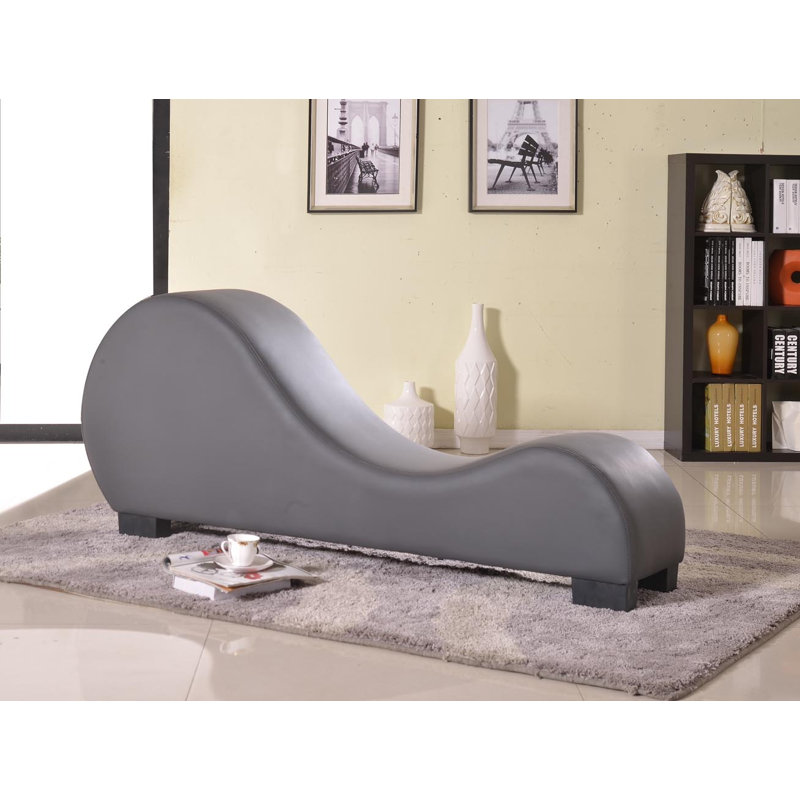 Orren Ellis Townson Faux Leather Armless Chaise Lounge & Reviews Wayfair